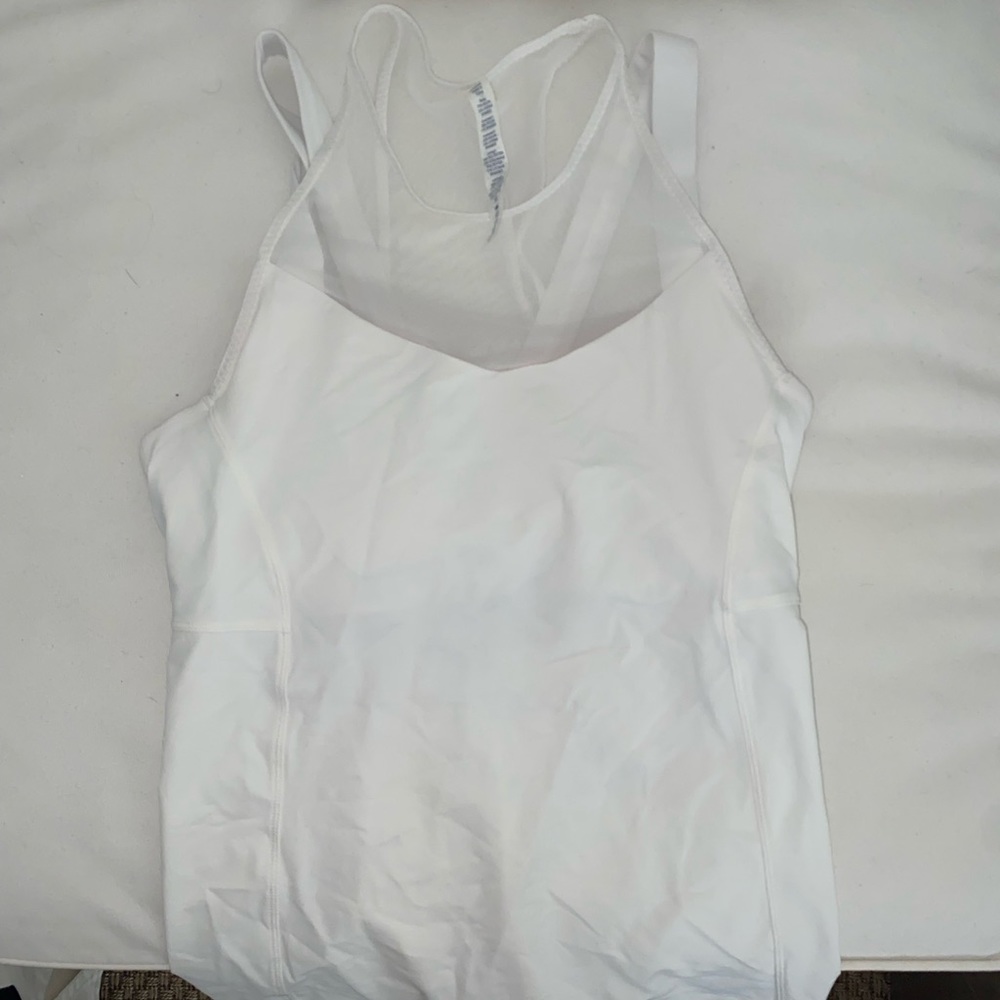 Lululemon white mesh tank top